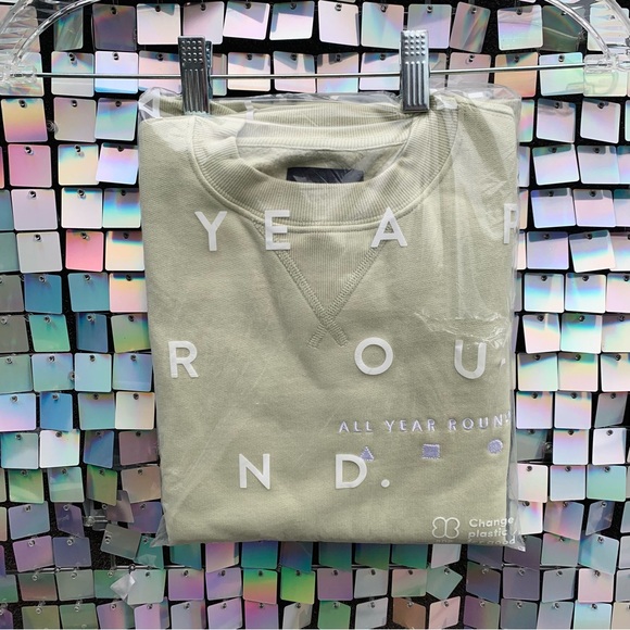 NWT AYR | All Year Round ‘The Sweatshirt’ in Spa Water soft green 100% cotton - Picture 6 of 10